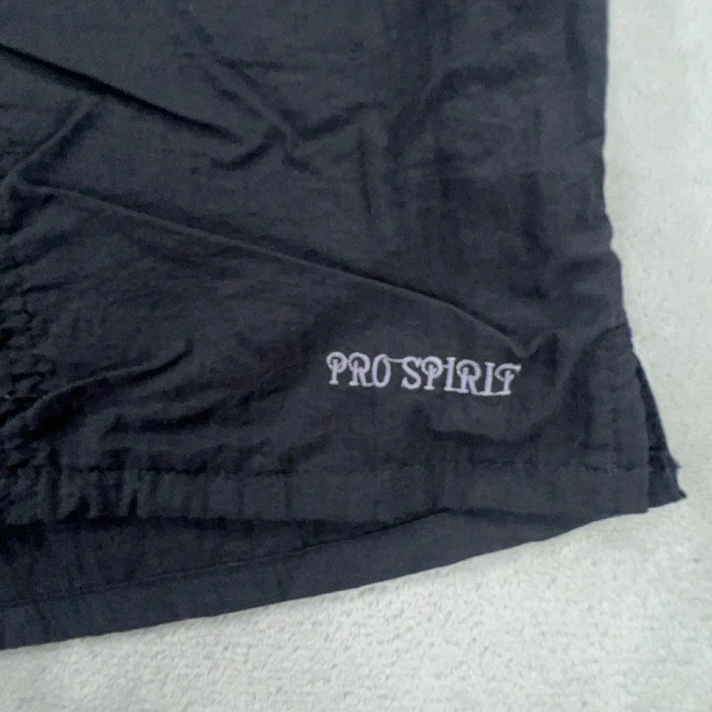 Pro Spirit‎ Mens XL Swim Trunks Black Purple Vintage Mesh Lined Nylon Shorts